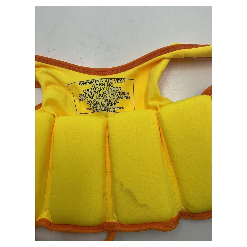 Surf Club Kids Swimming Aid‎ Vest Yellow Flame Pattern